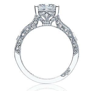 Tacori Pave Ribbon Princess Cut Diamond Engagement Ring