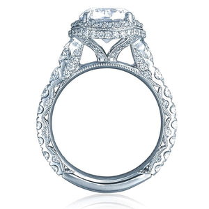 Tacori RoyalT Graduated Prong Set Diamond Engagement Ring w/ Bloom