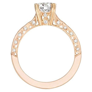 Tacori Criss-Cross Channel-Set & Pave Diamond Engagement Ring