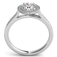 Round Diamond Halo Diamond Engagement Ring
