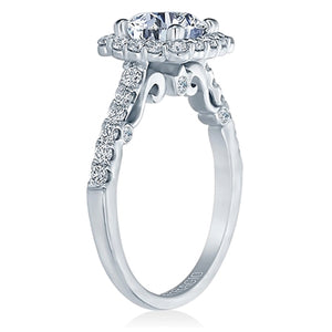 Verragio Round Diamond Engagement Ring with Diamond Halo