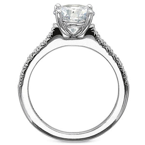 Precision Set Pave Diamond Engagement Ring