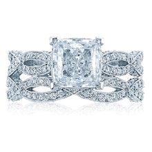 Tacori Pave Ribbon Princess Cut Diamond Engagement Ring