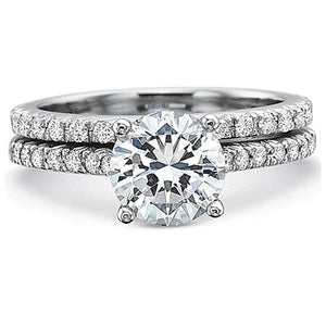 Precision Set Pave Diamond Engagement Ring