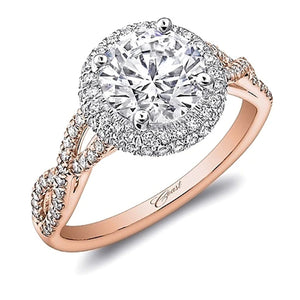 Coast Twist Shank Diamond Engagement Ring