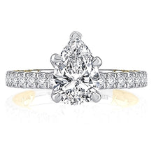 A.Jaffe Two-Tone Pave Diamond Engagement Ring