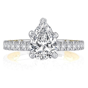A.Jaffe Two-Tone Pave Diamond Engagement Ring