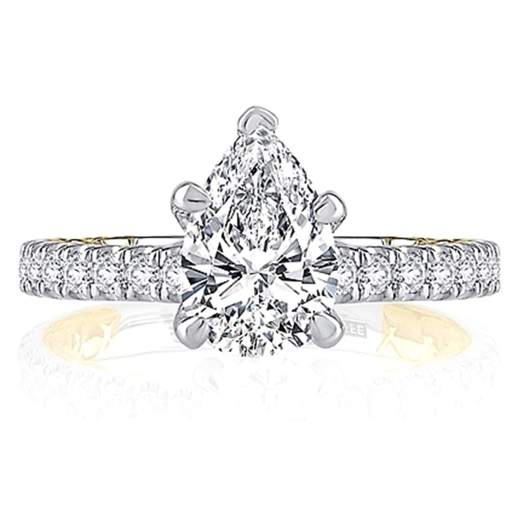 A.Jaffe Two-Tone Pave Diamond Engagement Ring