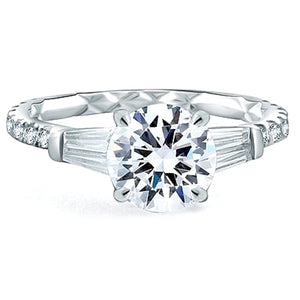 A.Jaffe Baguette Diamond Engagement Ring