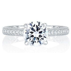 A.Jaffe Pave Diamond Engagement Ring