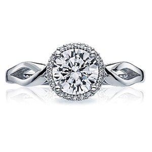 Tacori Halo Twist Shank Diamond Engagement Ring