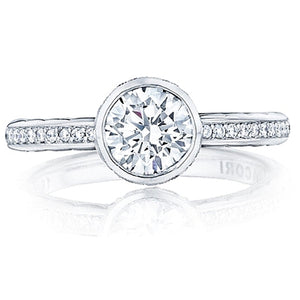 Tacori Bezel Set Pave Diamond EngagementRing