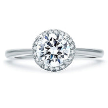 A.Jaffe Pave Halo Diamond Engagement Ring