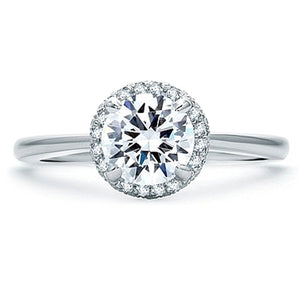 A.Jaffe Pave Halo Diamond Engagement Ring