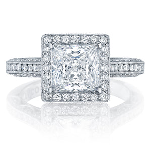 Tacori Pave Halo Diamond Engagement Ring