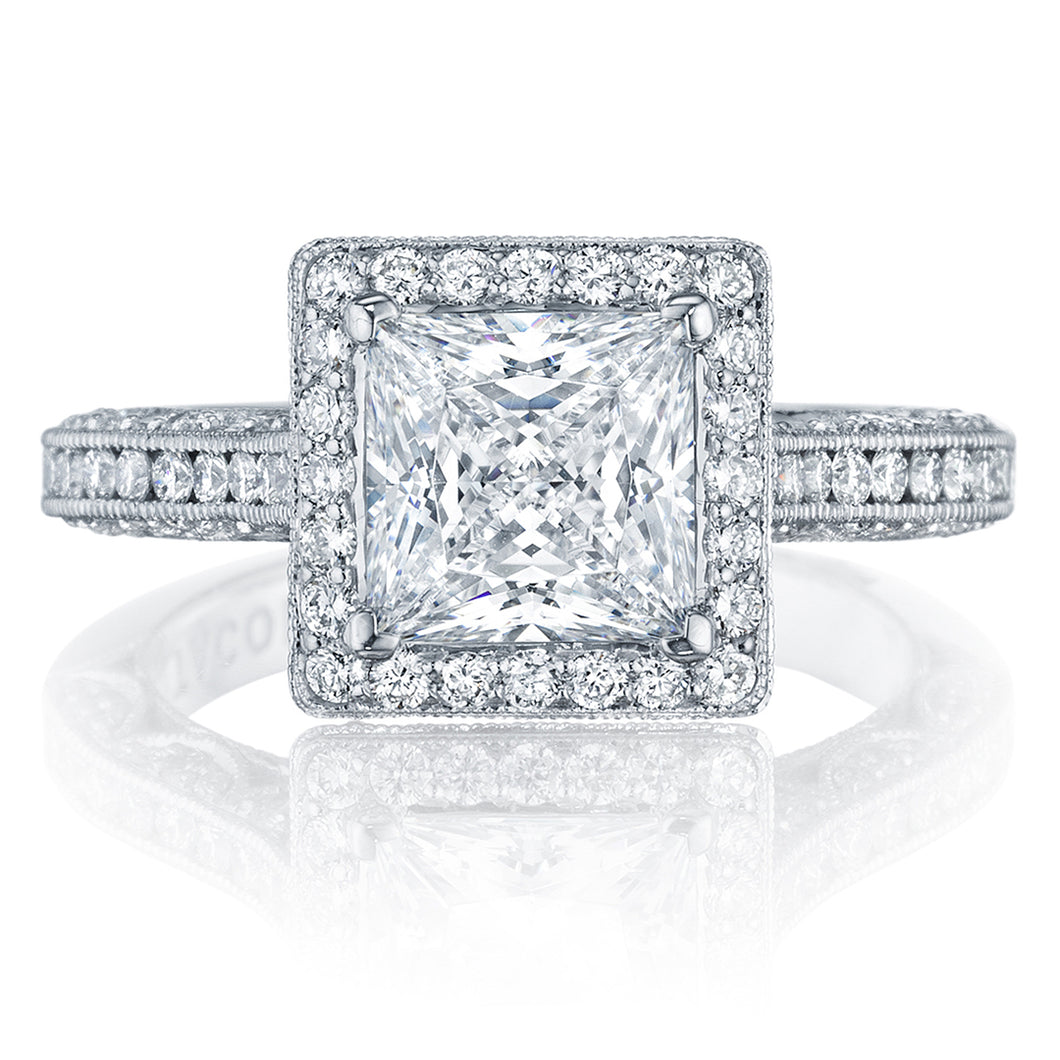 Tacori Pave Halo Diamond Engagement Ring
