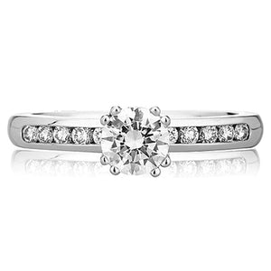 A.Jaffe Channel Set Diamond Engagement Ring