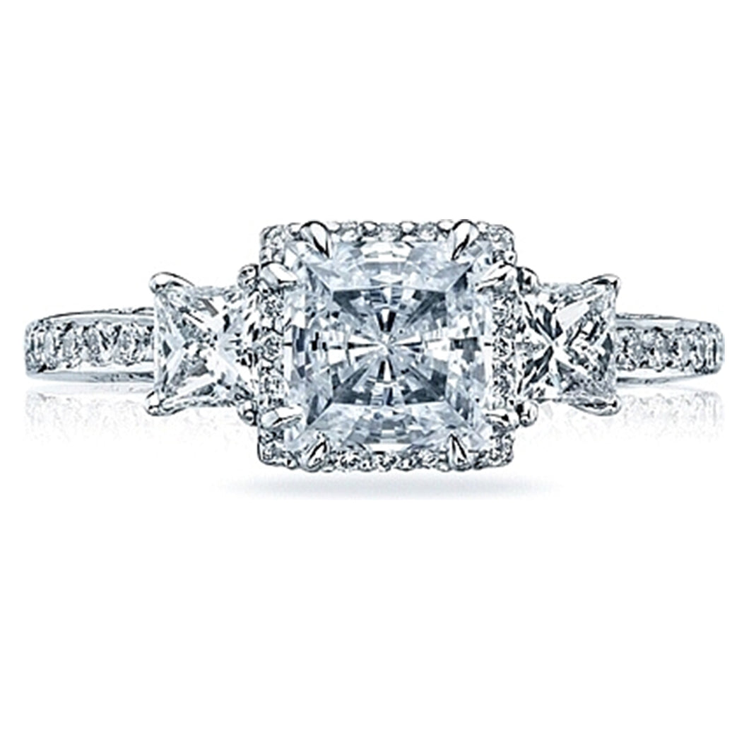 Tacori Princess Cut Three Stone Diamond Engagement Ring