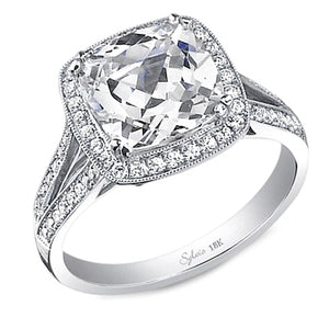Sylvie Split Shank Diamond Engagement Ring