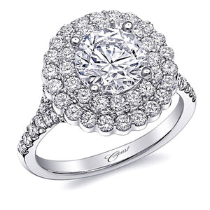 Coast Double Halo Diamond Engagement Ring