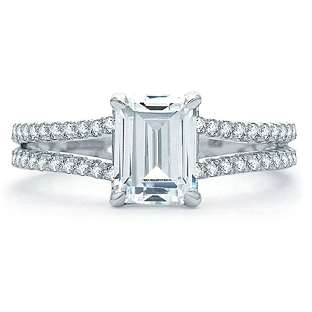 A.Jaffe Split Shank Diamond Engagement Ring