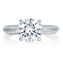 A.Jaffe Twist Shank Diamond Engagement Ring