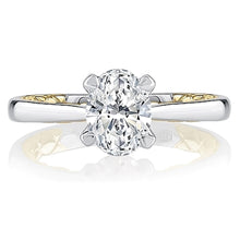 A.Jaffe Two Tone Solitaire Diamond Engagement Ring
