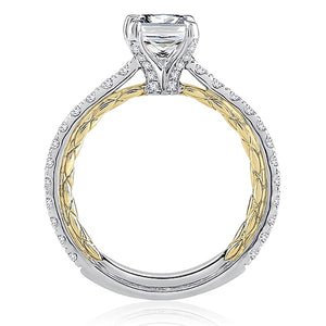 A.Jaffe Two-Tone Pave Diamond Engagement Ring