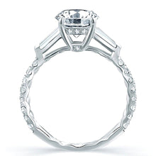 A.Jaffe Baguette Diamond Engagement Ring