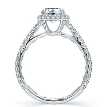 A.Jaffe Pave Halo Diamond Engagement Ring