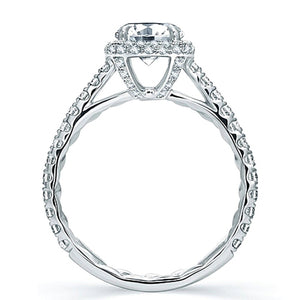 A.Jaffe Pave Halo Diamond Engagement Ring