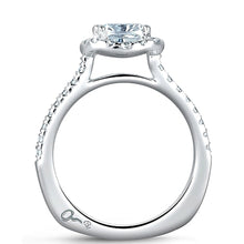 A.Jaffe Pave Halo Diamond Engagement Ring