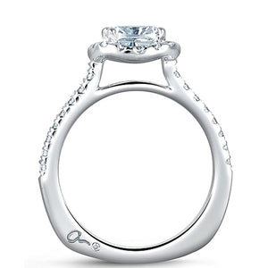 A.Jaffe Pave Halo Diamond Engagement Ring