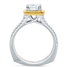 A.Jaffe Split Shank Yellow Diamond Engagement Ring