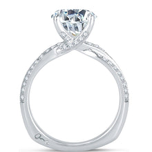 A.Jaffe Twist Shank Diamond Engagement Ring