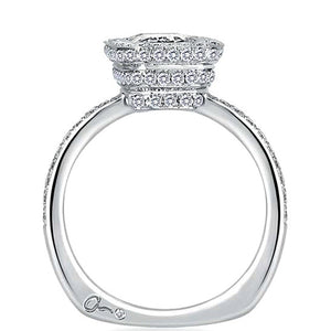 A.Jaffe Pave Halo Diamond Engagement Ring