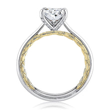 A.Jaffe Two Tone Solitaire Diamond Engagement Ring