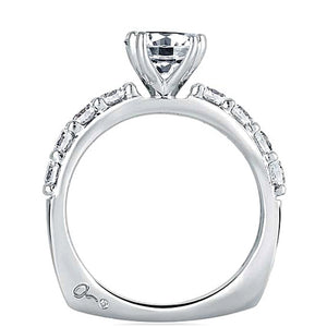 A.Jaffe Prong Set Round Brilliant Cut Diamond Engagement Ring