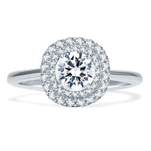 A.Jaffe Double Halo Diamond Engagement Ring