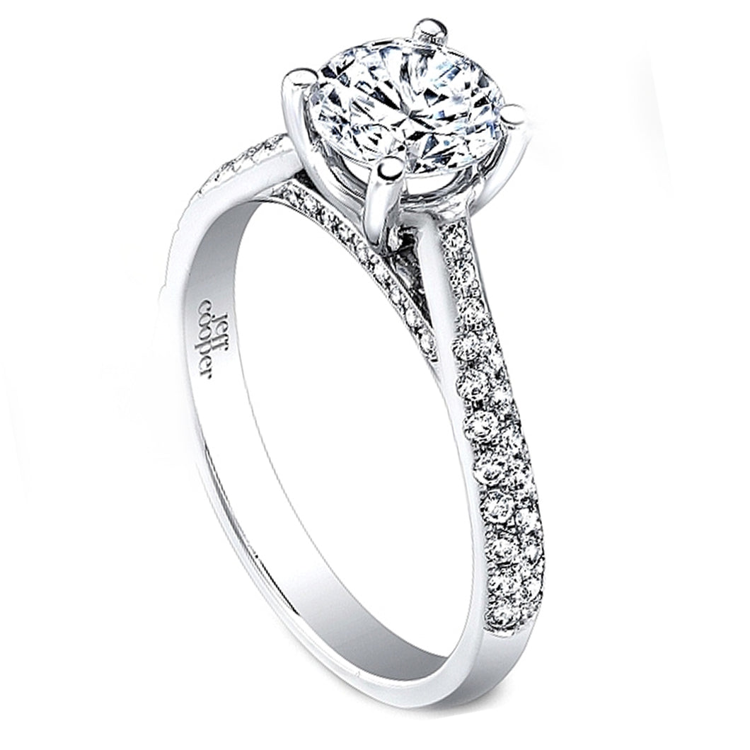 Jeff Cooper Double Row Diamond Engagement ring