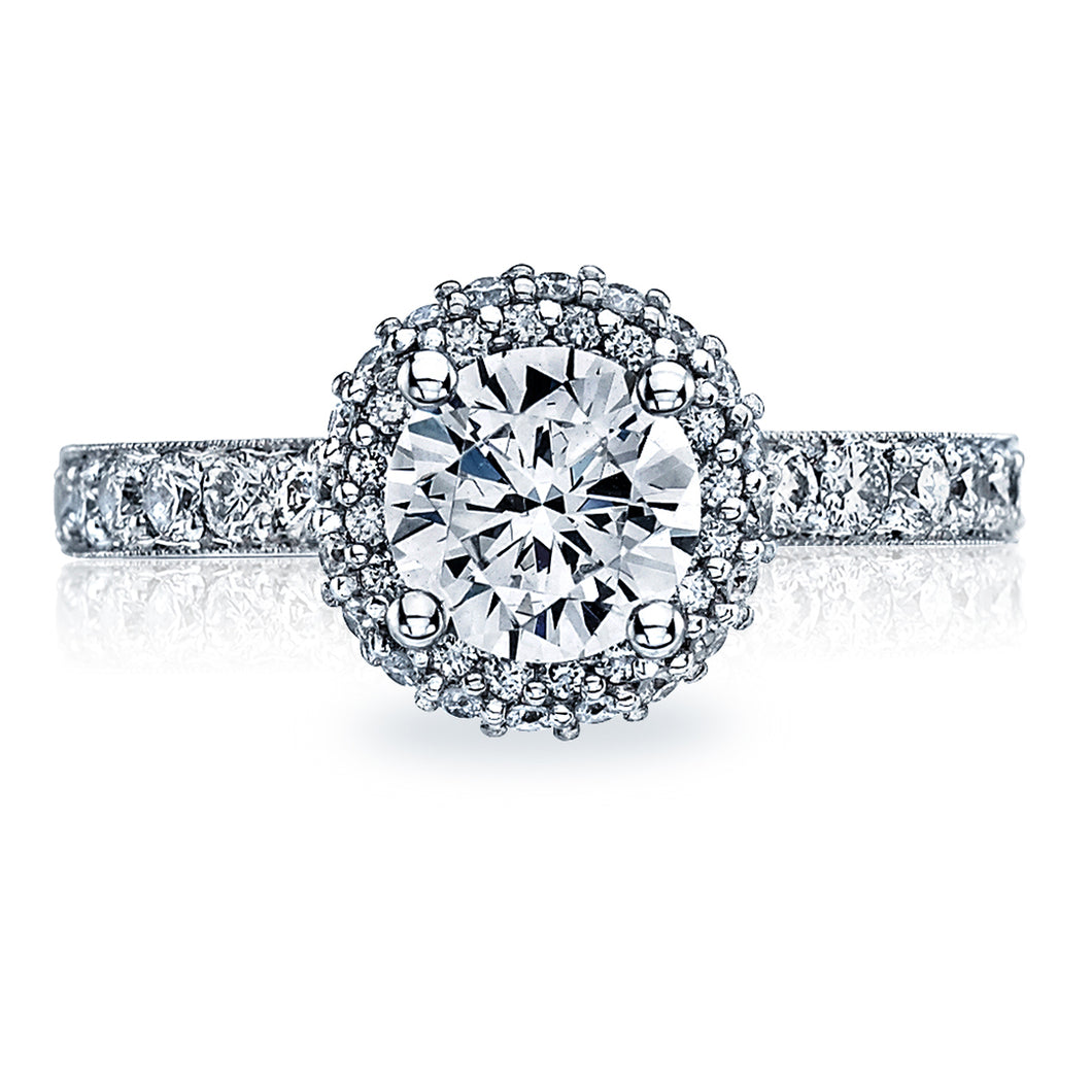 Tacori Double Row Halo Diamond Engagement Ring