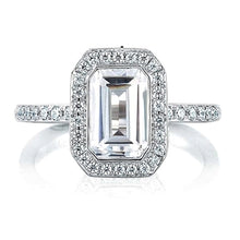 A.Jaffe Pave Halo Diamond Engagement Ring