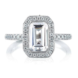 A.Jaffe Pave Halo Diamond Engagement Ring