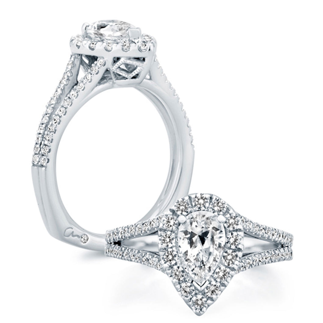A.Jaffe Split Shank Diamond Engagement Ring