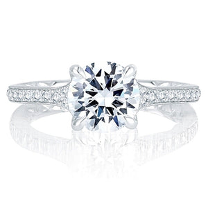 A.Jaffe French Pave Diamond Engagement Ring