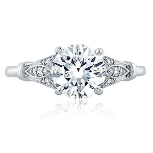 A.Jaffe Pave Diamond Engagement Ring