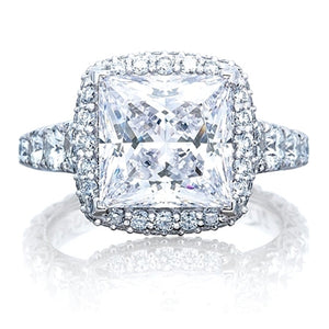 Tacori RoyalT Princess Cut Diamond Engagement Ring w/ Bloom