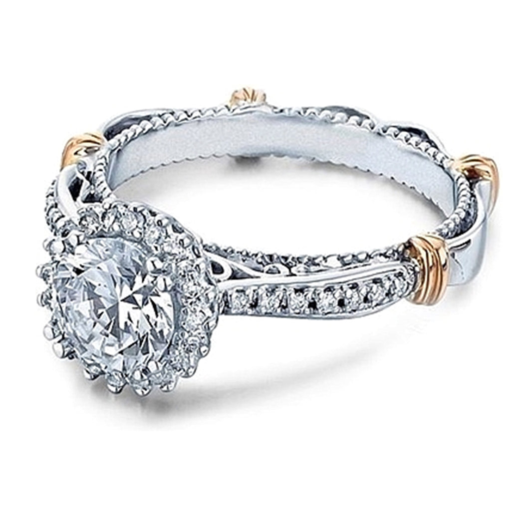 Verragio Halo Pave Diamond Engagement Ring