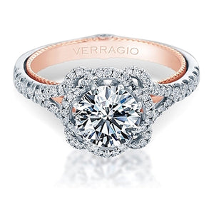 Verragio Halo Split Shank Engagement Ring