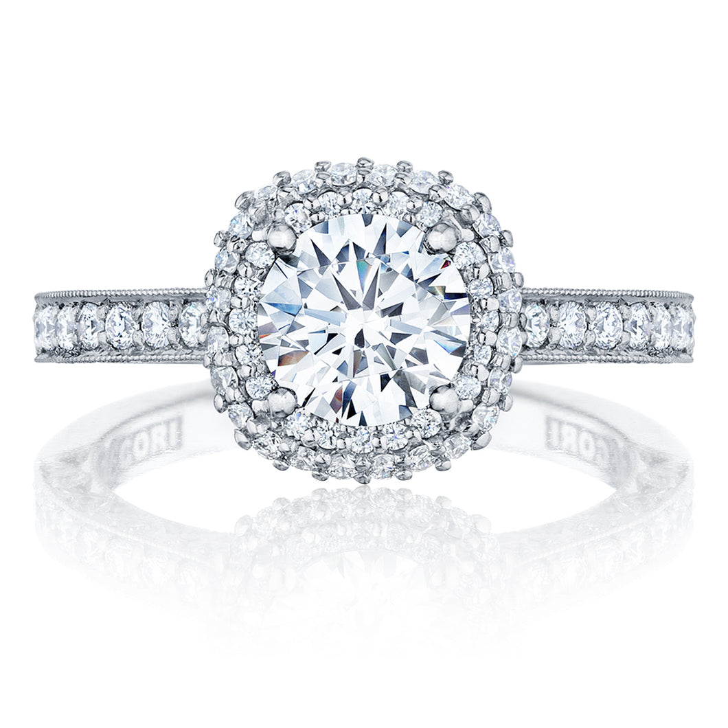 Tacori Cushion Halo Diamond Engagement Ring